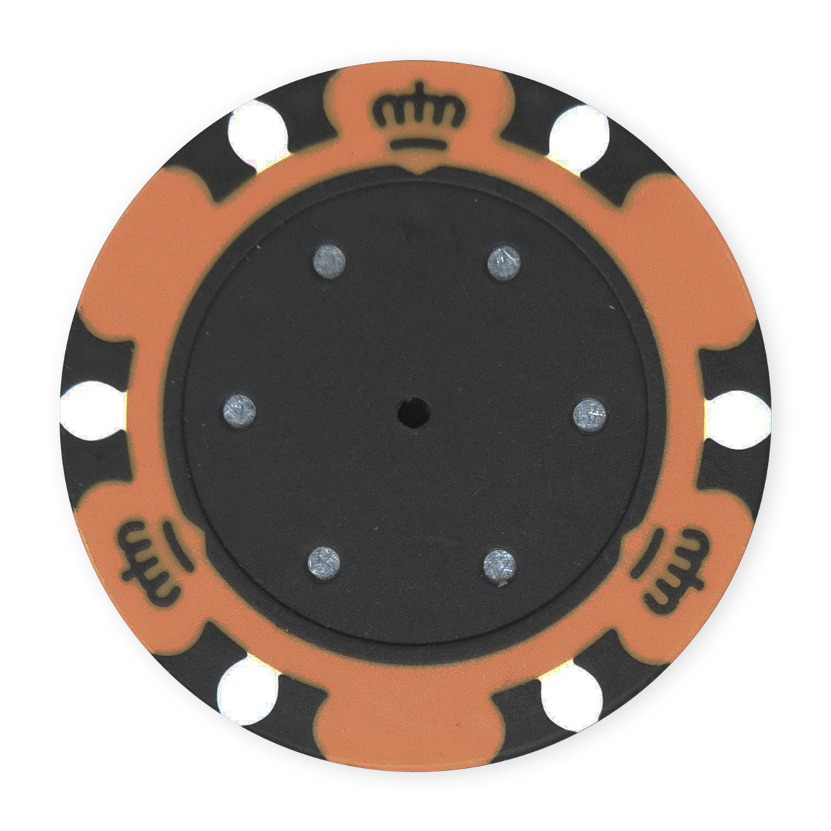 Orange 14 gram clay Monte Carlo poker chip - Insert ready