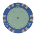 Teal Monte Carlo Blank Poker Chips - 14g Clay, Insert Ready
