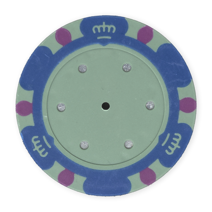 Teal 14 gram clay Monte Carlo poker chip - Insert ready