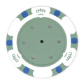 White Monte Carlo Blank Poker Chips - 14g Clay, Insert Ready