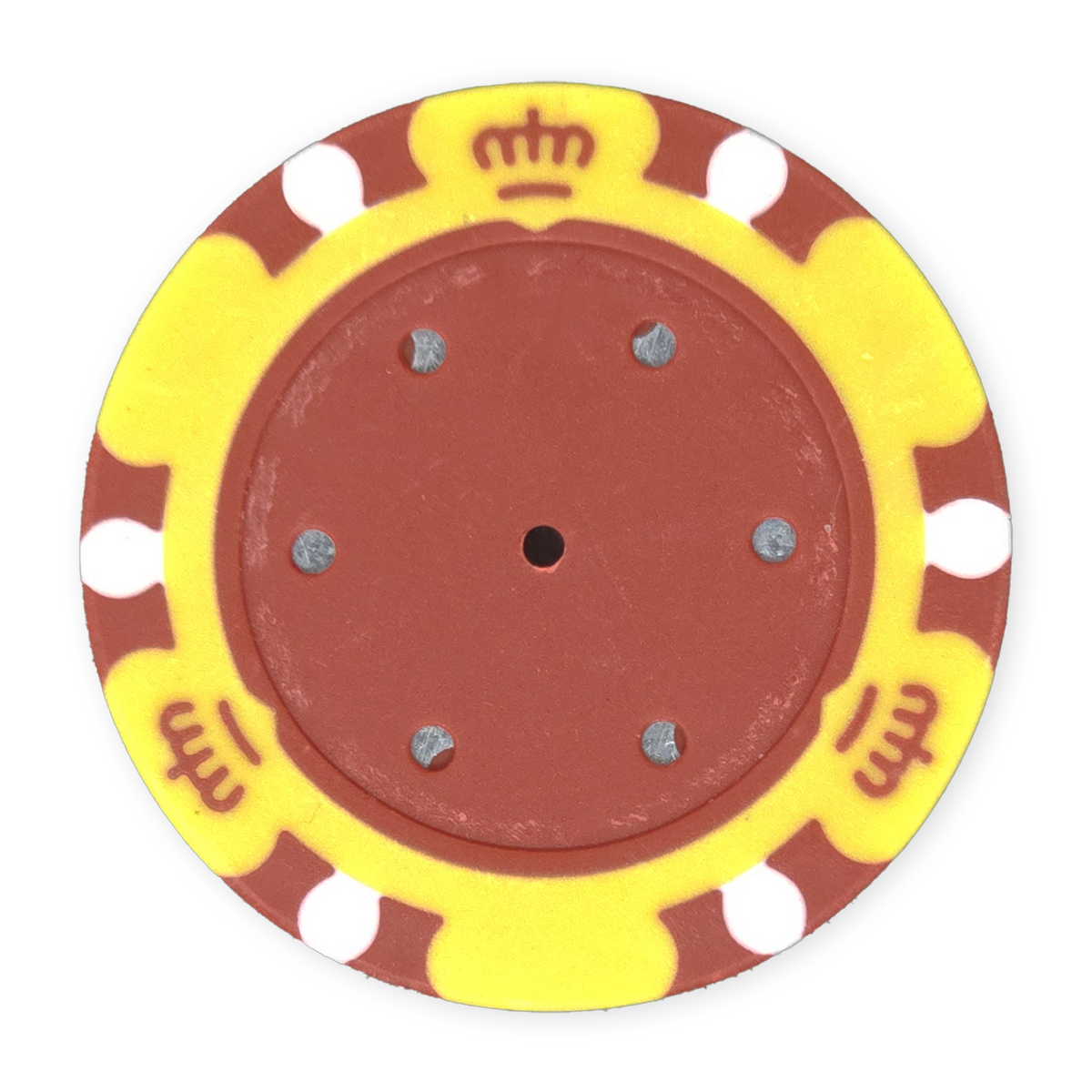 Yellow Monte Carlo Blank Poker Chips - 14g Clay, Insert Ready