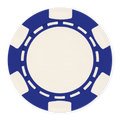 Blue Classic 6-Spot Blank Poker Chips - 11.5g, UV Print & Foil Stamp Ready