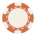 Orange Classic 6-Spot Blank Poker Chips - 11.5g, UV Print & Foil Stamp Ready