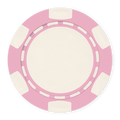 Pink Classic 6-Spot Blank Poker Chips - 11.5g, UV Print & Foil Stamp Ready