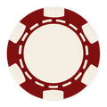 Red Classic 6-Spot Blank Poker Chips - 11.5g, UV Print & Foil Stamp Ready