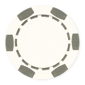White Classic 6-Spot Blank Poker Chips - 11.5g, UV Print & Foil Stamp Ready