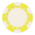 Yellow Classic 6-Spot Blank Poker Chips - 11.5g, UV Print & Foil Stamp Ready
