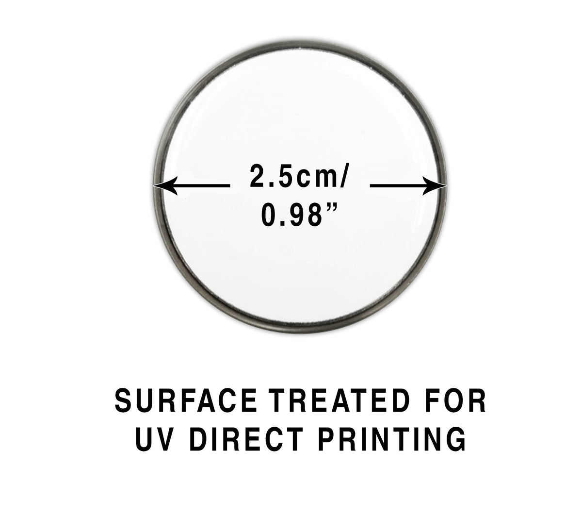 1 inch Blank golf ball marker for UV printing - printing size 0.98 inch
