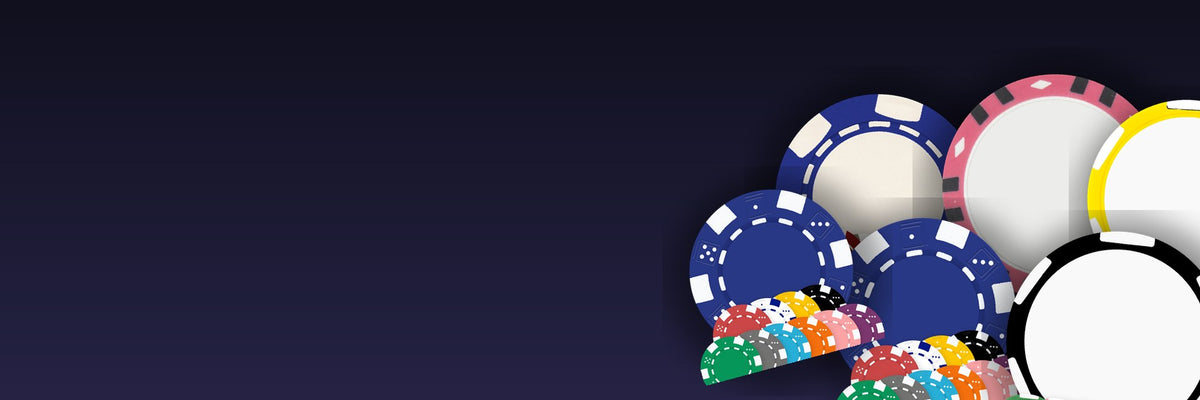 Blank poker chips banner